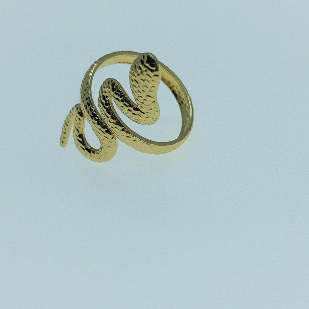 Bague Serpent Dorée Femme – Ajustable – Bijou Tendance et Intemporel – Image 2
