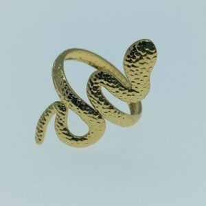 Bague Serpent Dorée Femme – Ajustable – Bijou Tendance et Intemporel